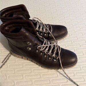 Cole Haan Zero Dark Brown Leather Boots